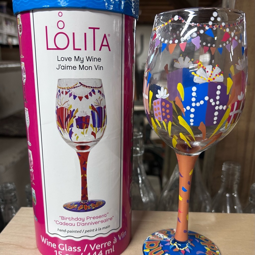 Lolita “Happy Birthday” Wine Glass
